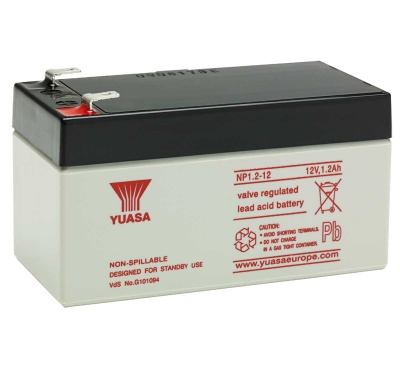 Yuasa NP1.2-12 1.2Ah VRLA Lead Acid Battery